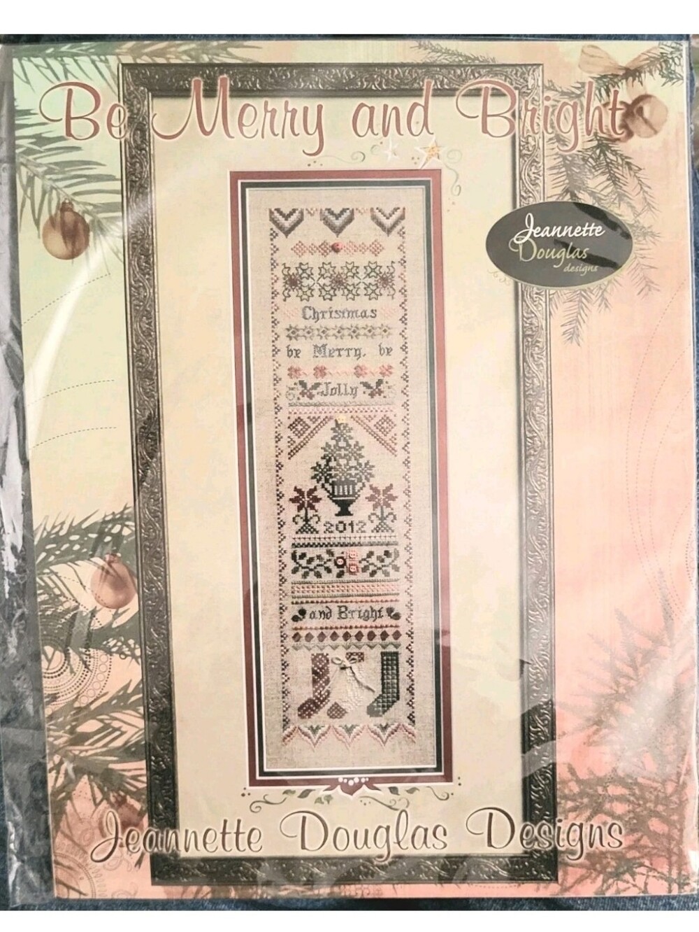 JEANETTE DOUGLAS DESIGNS BE MERRY AND BRIGHT CROSS STITCH KIT-NEW